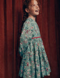 Posie Twirly Woven Dress-Green Polar Post