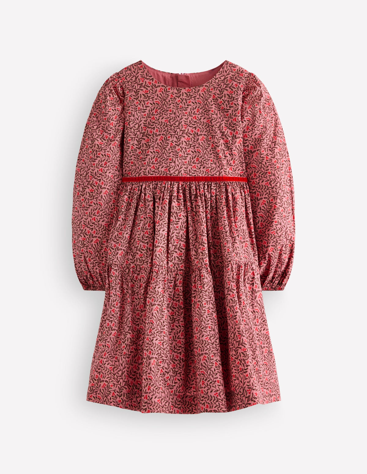 Posie Twirly Woven Dress-Pink Floral - Image 1