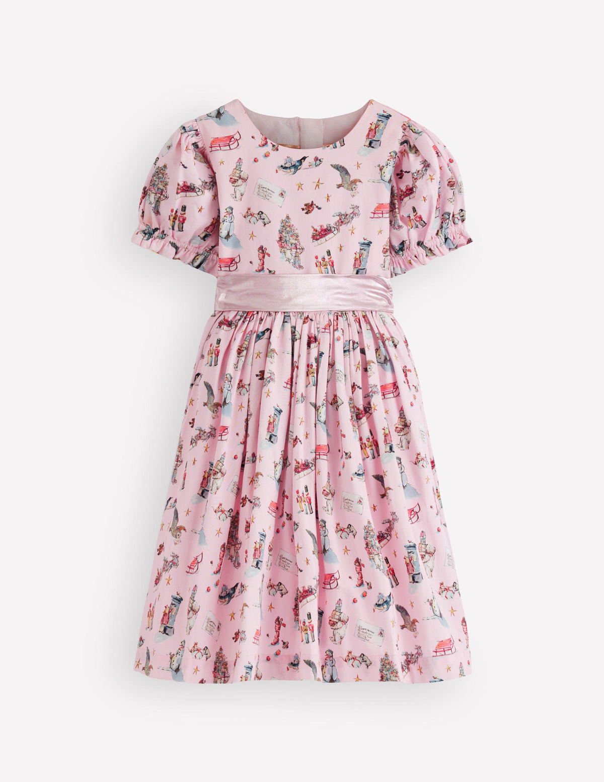 Aubrey Puff Sleeve Party Dress-Polar Post Print - Image 2