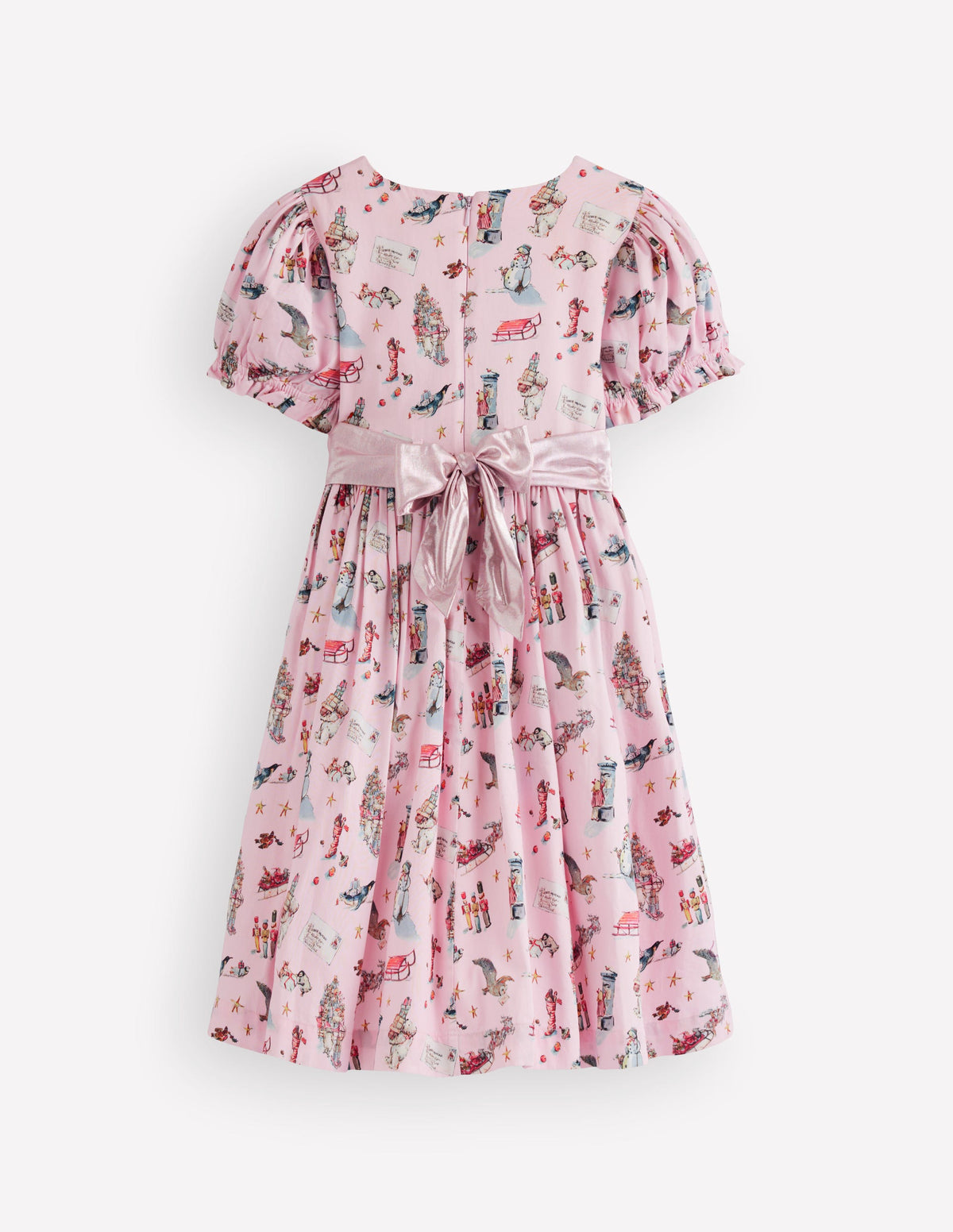 Aubrey Puff Sleeve Party Dress-Polar Post Print-3