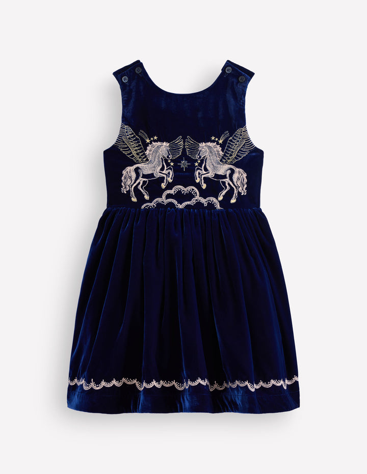 Cross Back Party Pinnie-Navy Pegasus