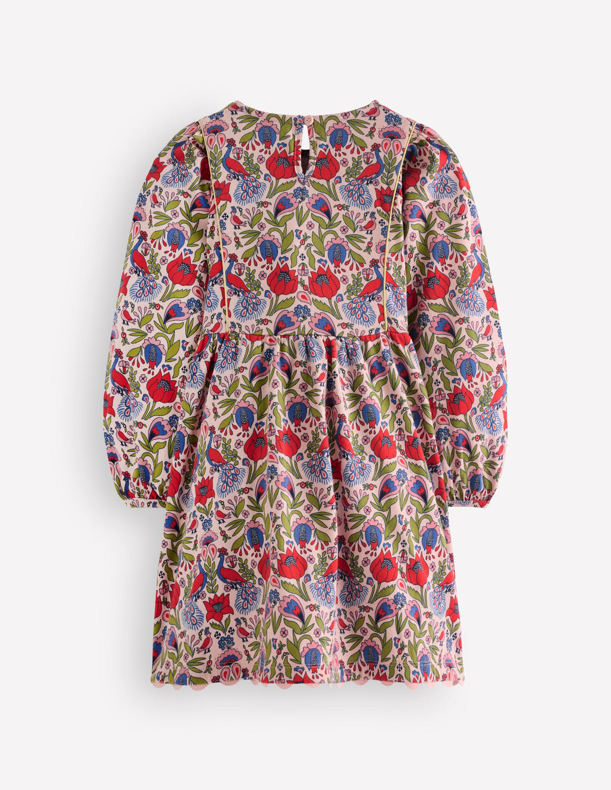 Mabel Twirly Sparkle Dress-Peacock Floral Print-2
