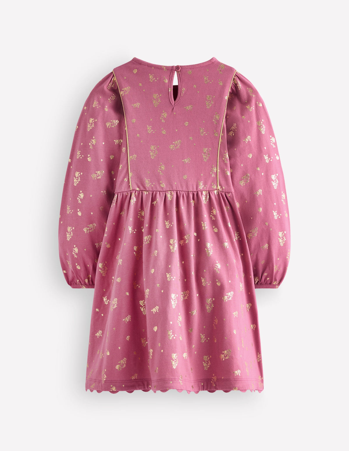Mabel Twirly Sparkle Dress-Pink Foil Flowers-2