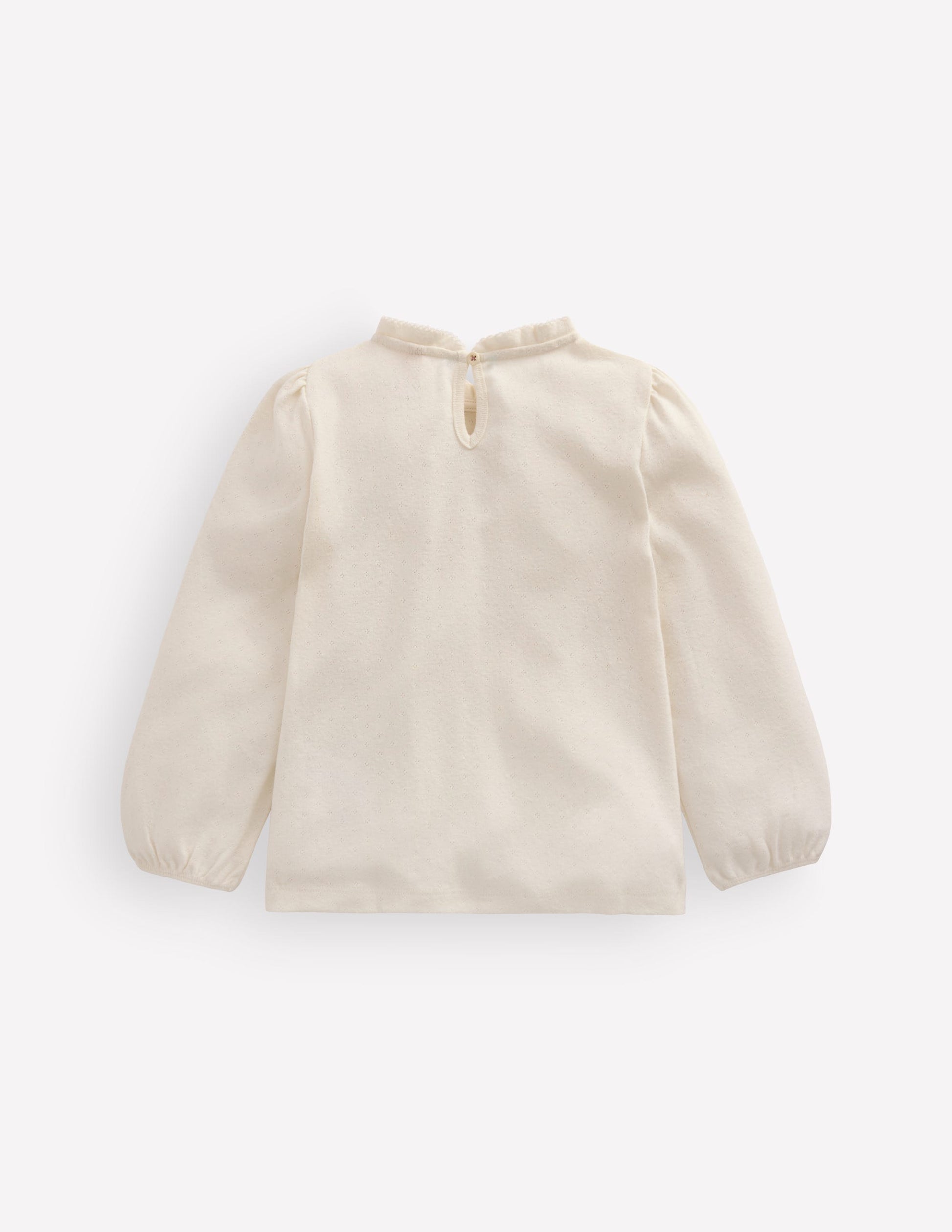 Frill Pointelle LS Top-Ivory-2