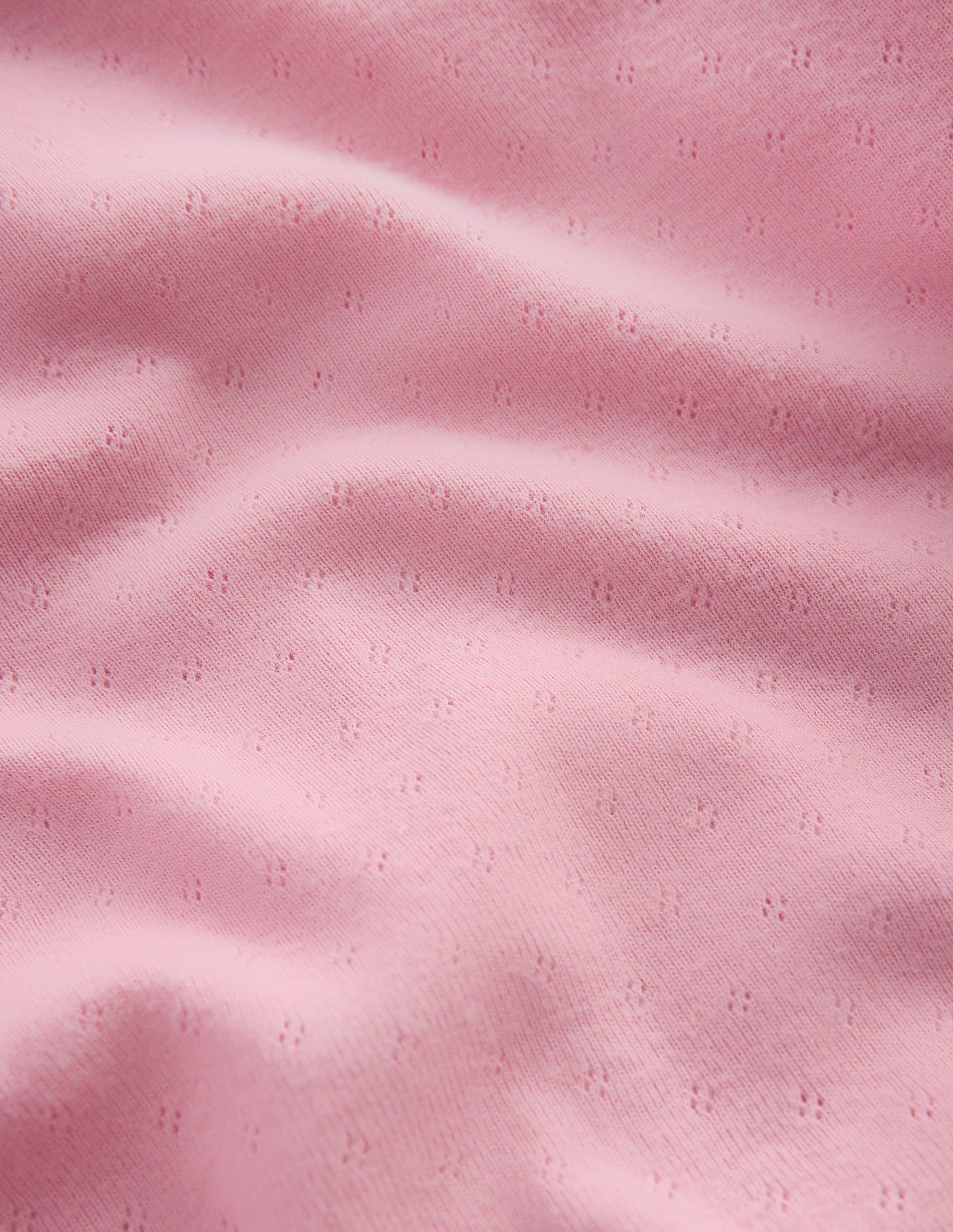 Frill Pointelle LS Top-Pink - Image 3