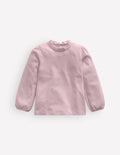 Frill Pointelle Top-Pink