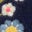 Velour Cosy Zip-through-Navy Floral Embroidery