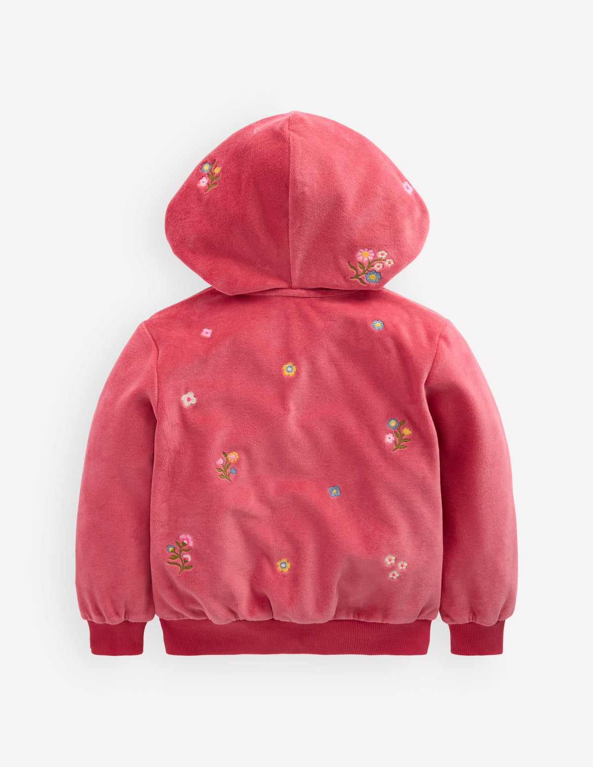 Velour Cosy Zip-through-Pink Floral Embroidery-2