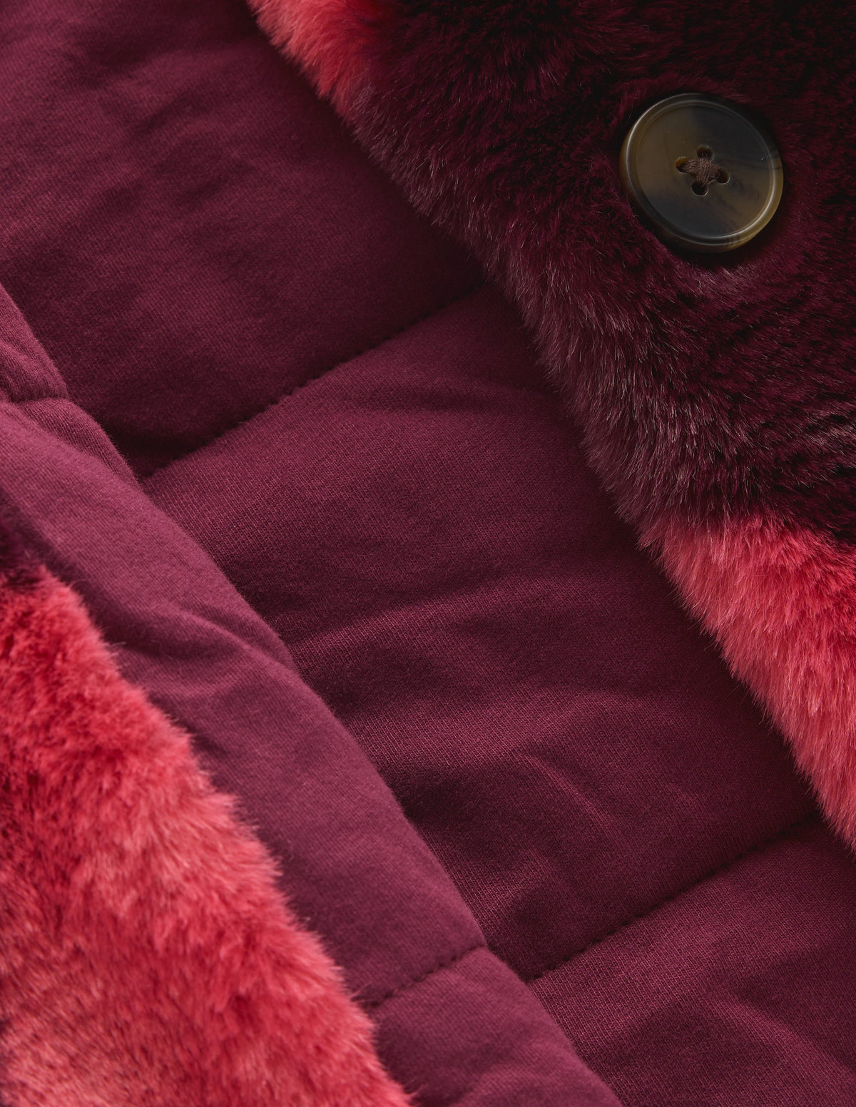 Cropped Faux Fur Jacket-Pink Argyle-6