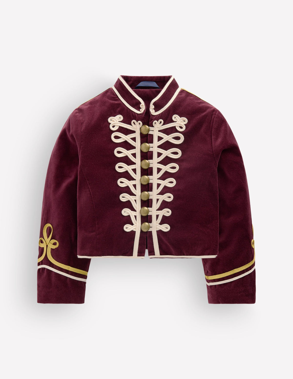 Velvet Military Jacket-Chestnut - Image 1