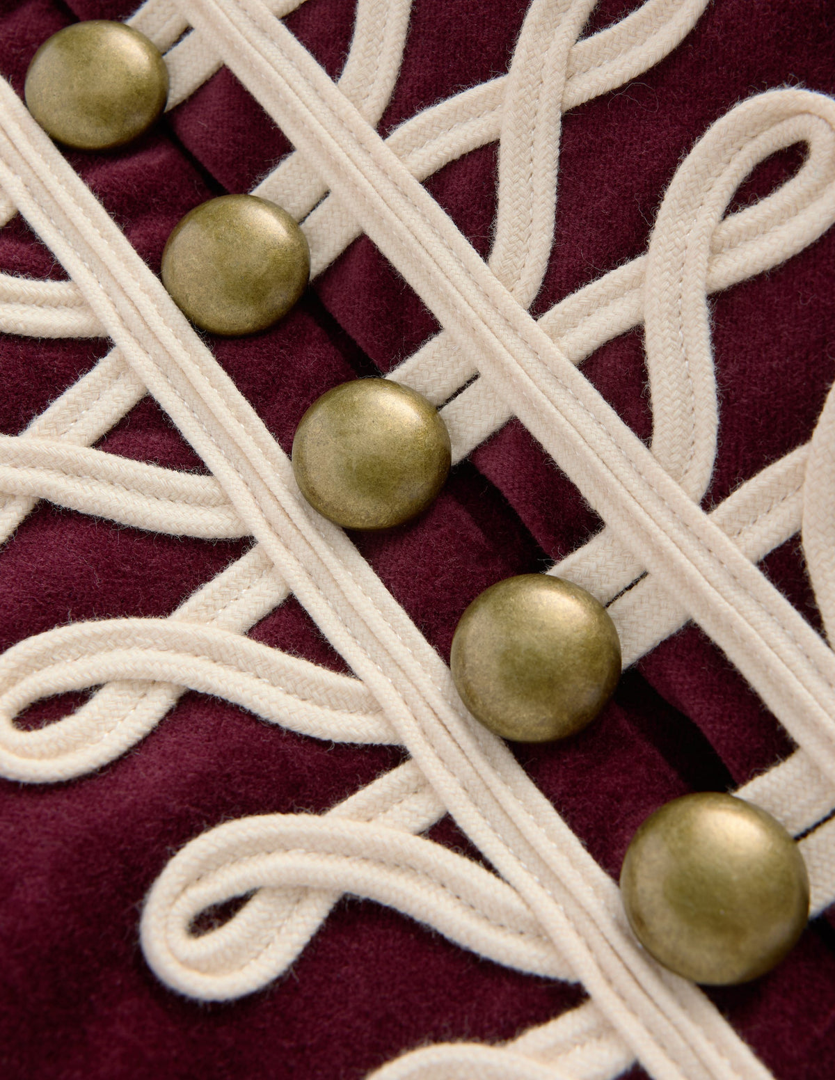 Velvet Military Jacket-Chestnut - Image 3