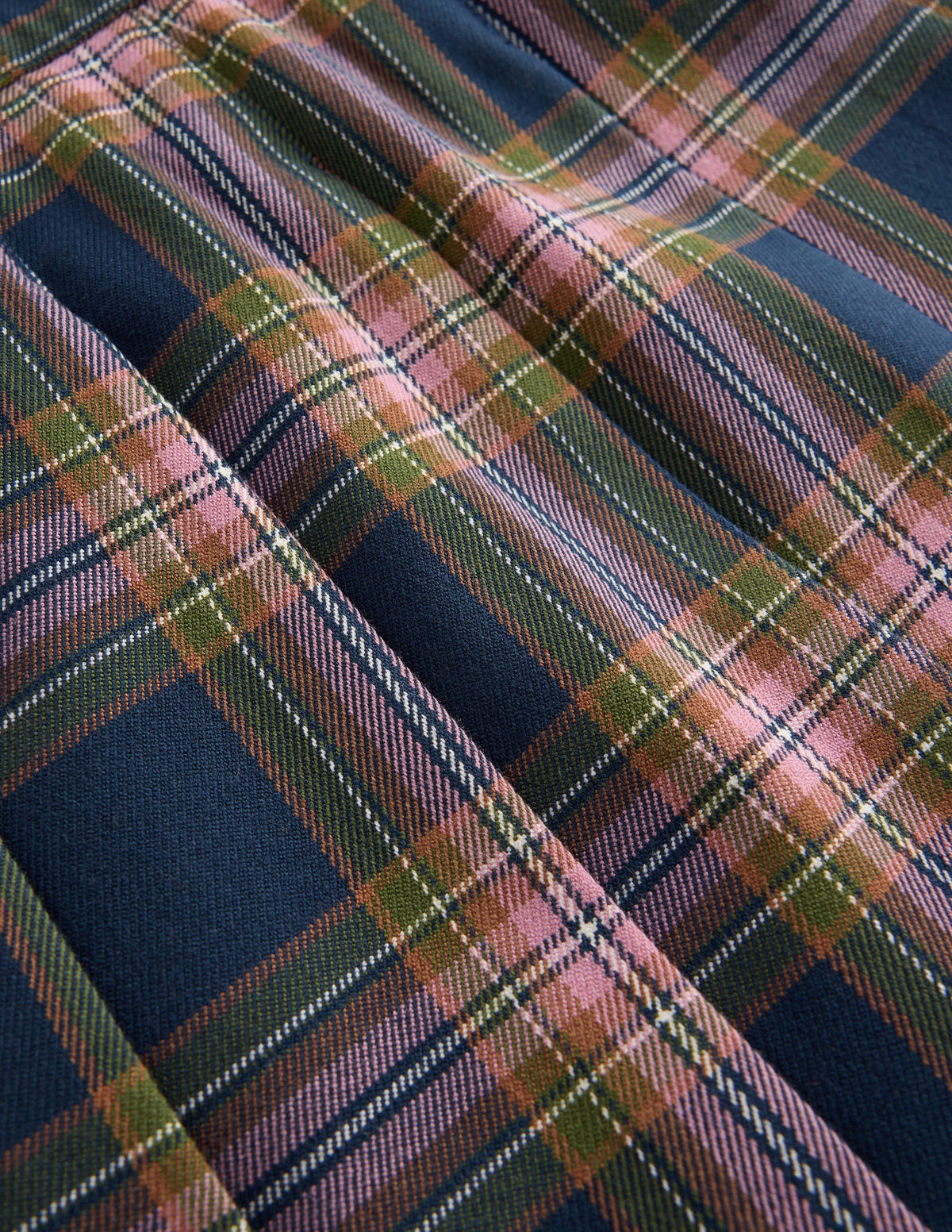 Pleated Mini Skirt-Navy Check - Image 4