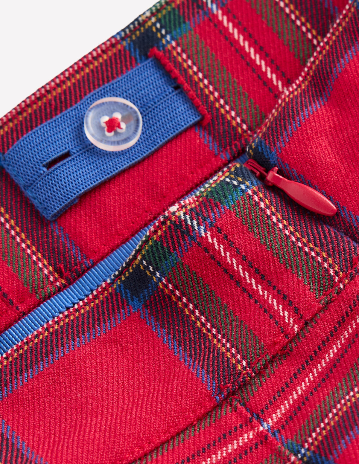Pleated Mini Skirt-Red Check-4