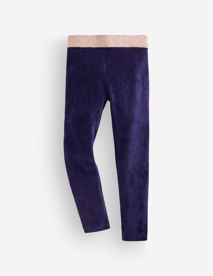 Velvet Leggings-College Navy