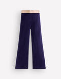 Velvet Flared Leggings-College Navy