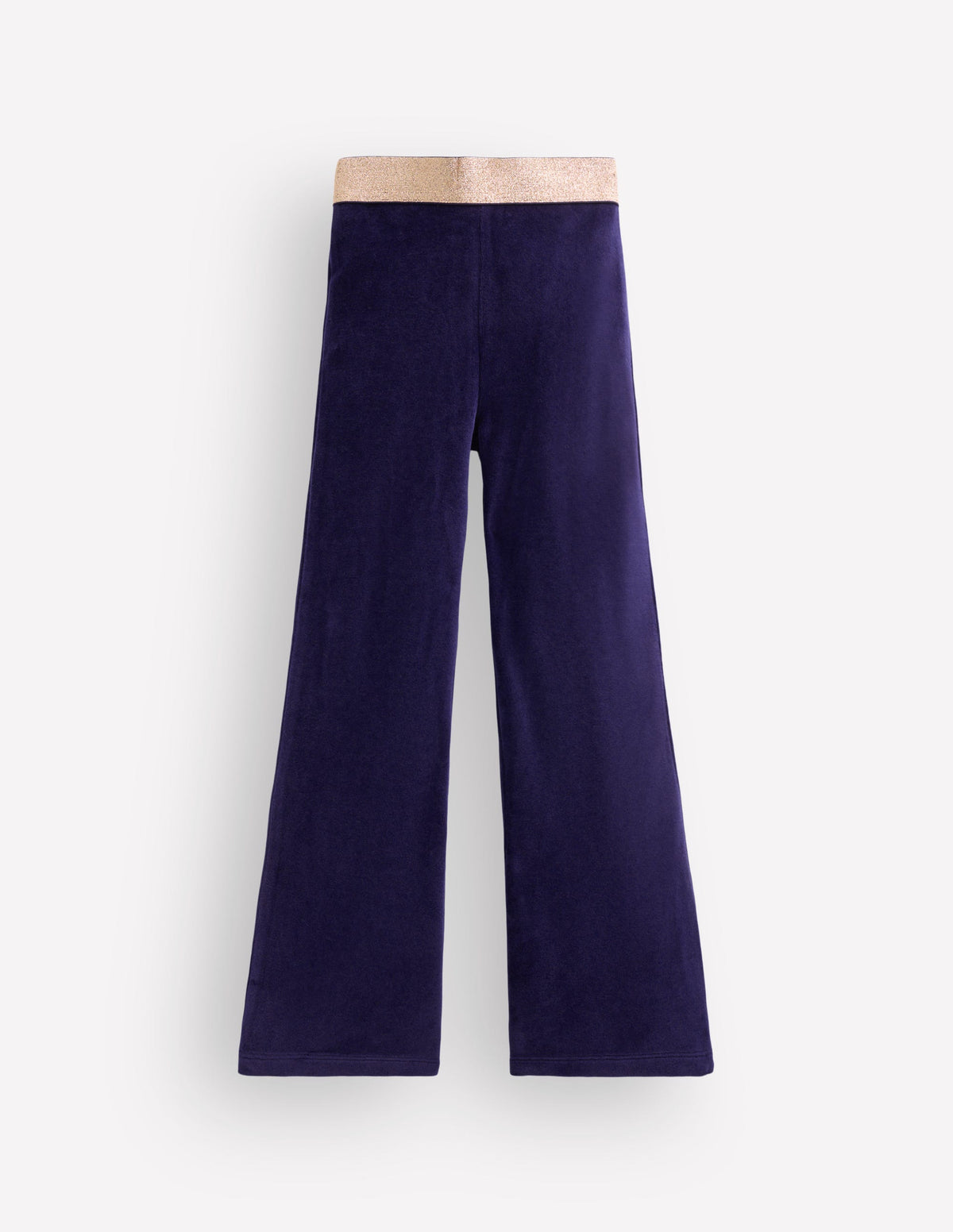 Velvet Flared Leggings-College Navy-1