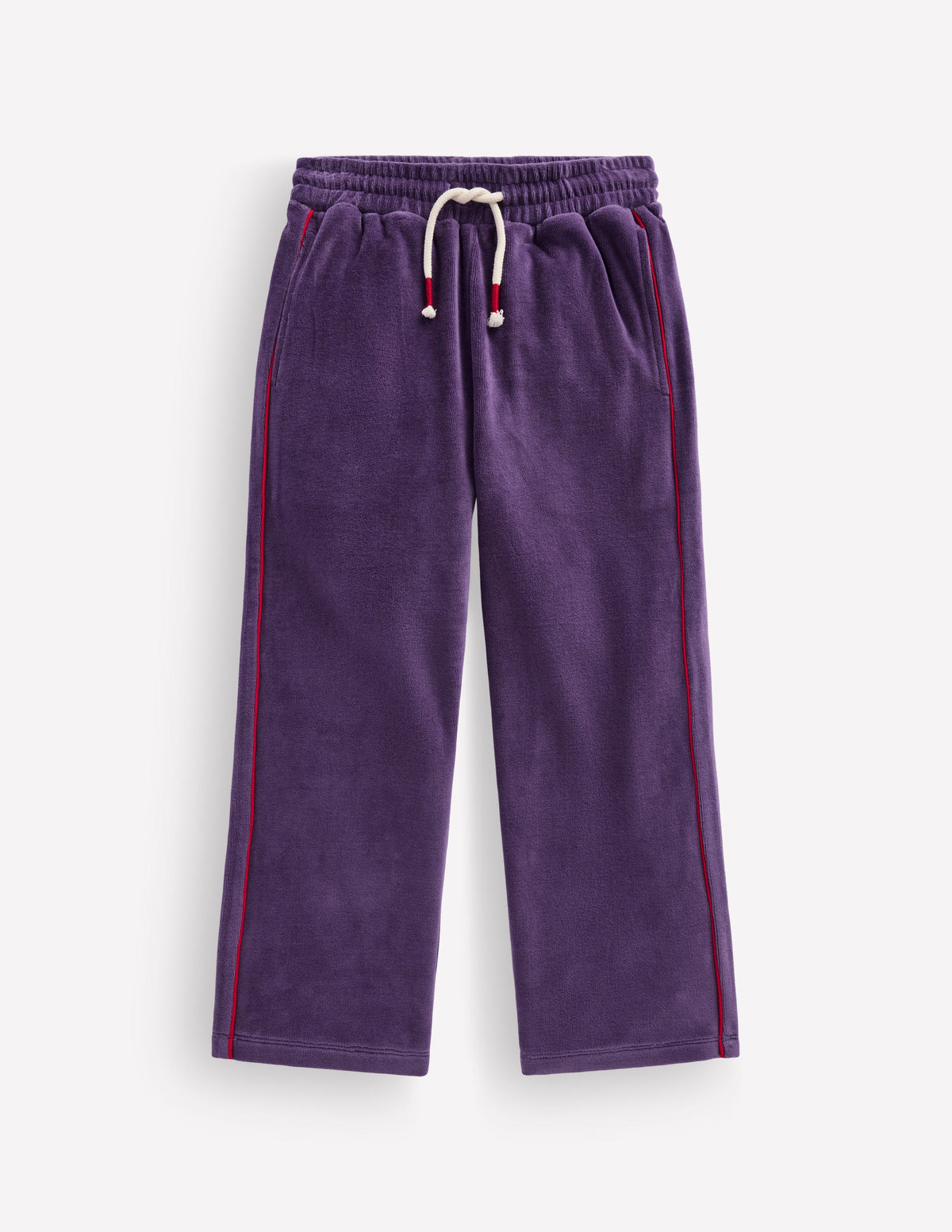 Velour Wide Leg Joggers-Mystic Purple-1