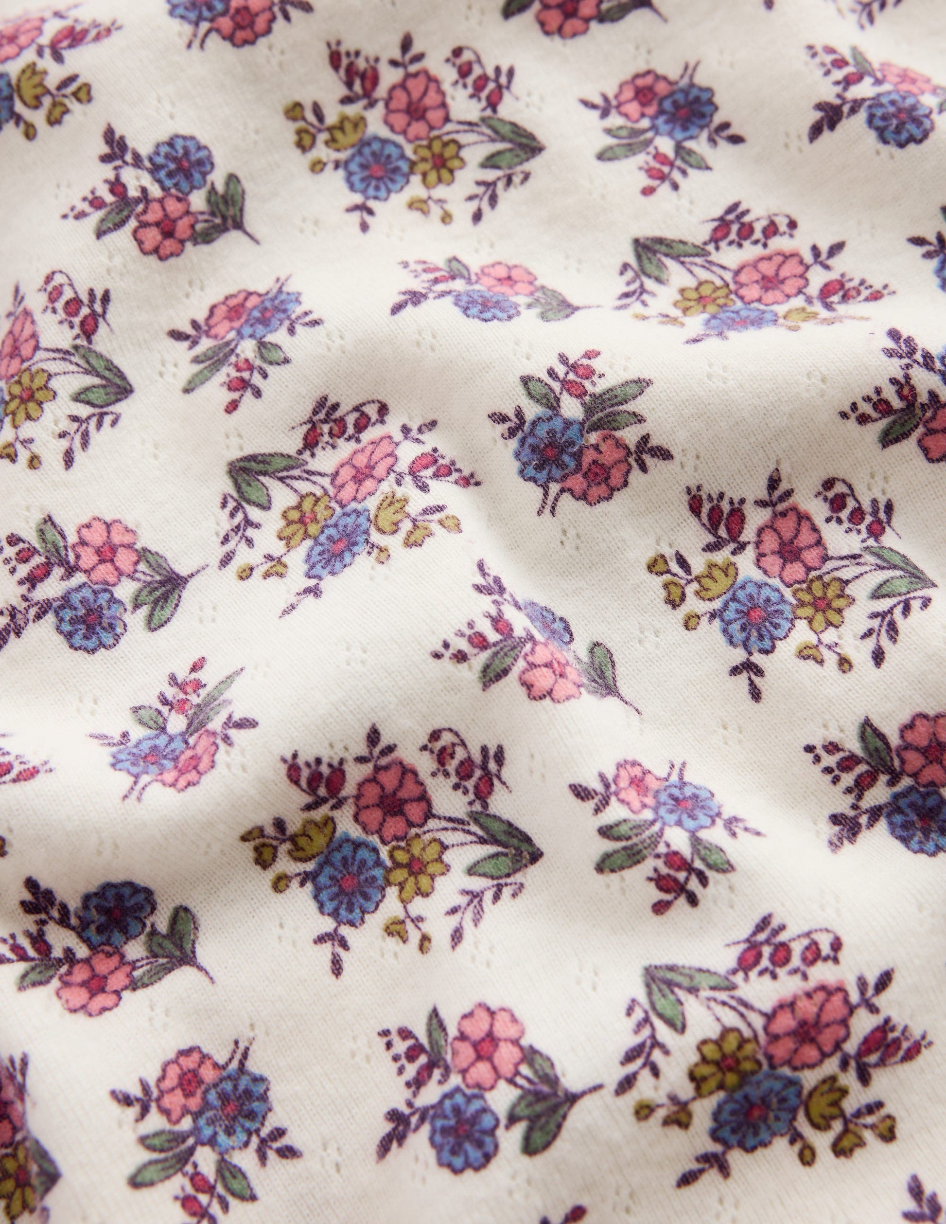 Collared Pointelle Top-Papyrus Sprouting Garden-5