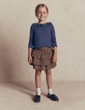 Collared Pointelle Top-Navy