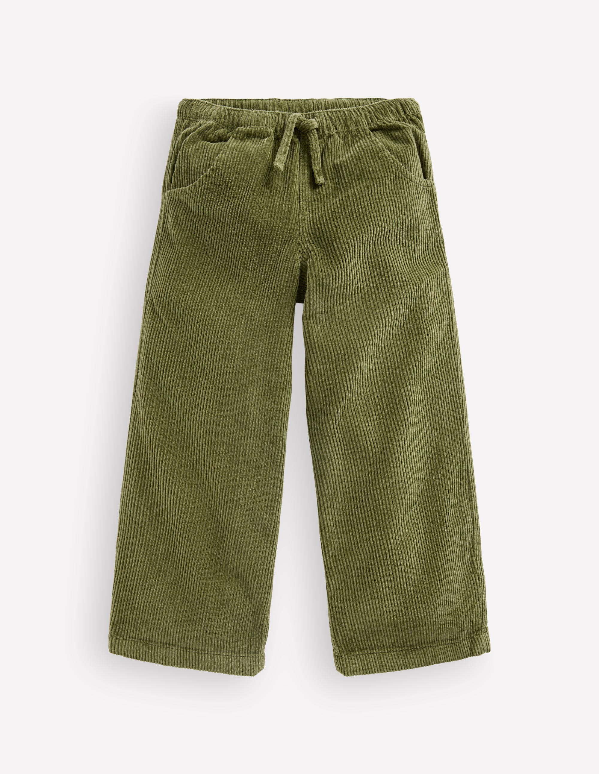 Draw Cord Trousers-Olive Cord - Image 3