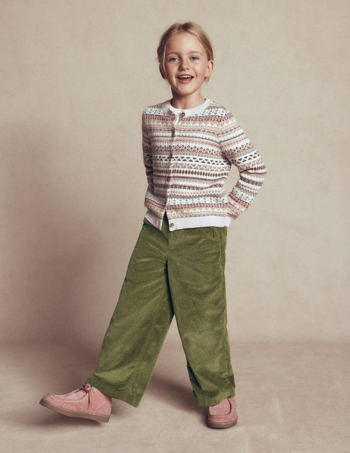 Draw Cord Trousers-Olive Cord