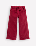 Draw Cord Trousers-Crimson Red Cord