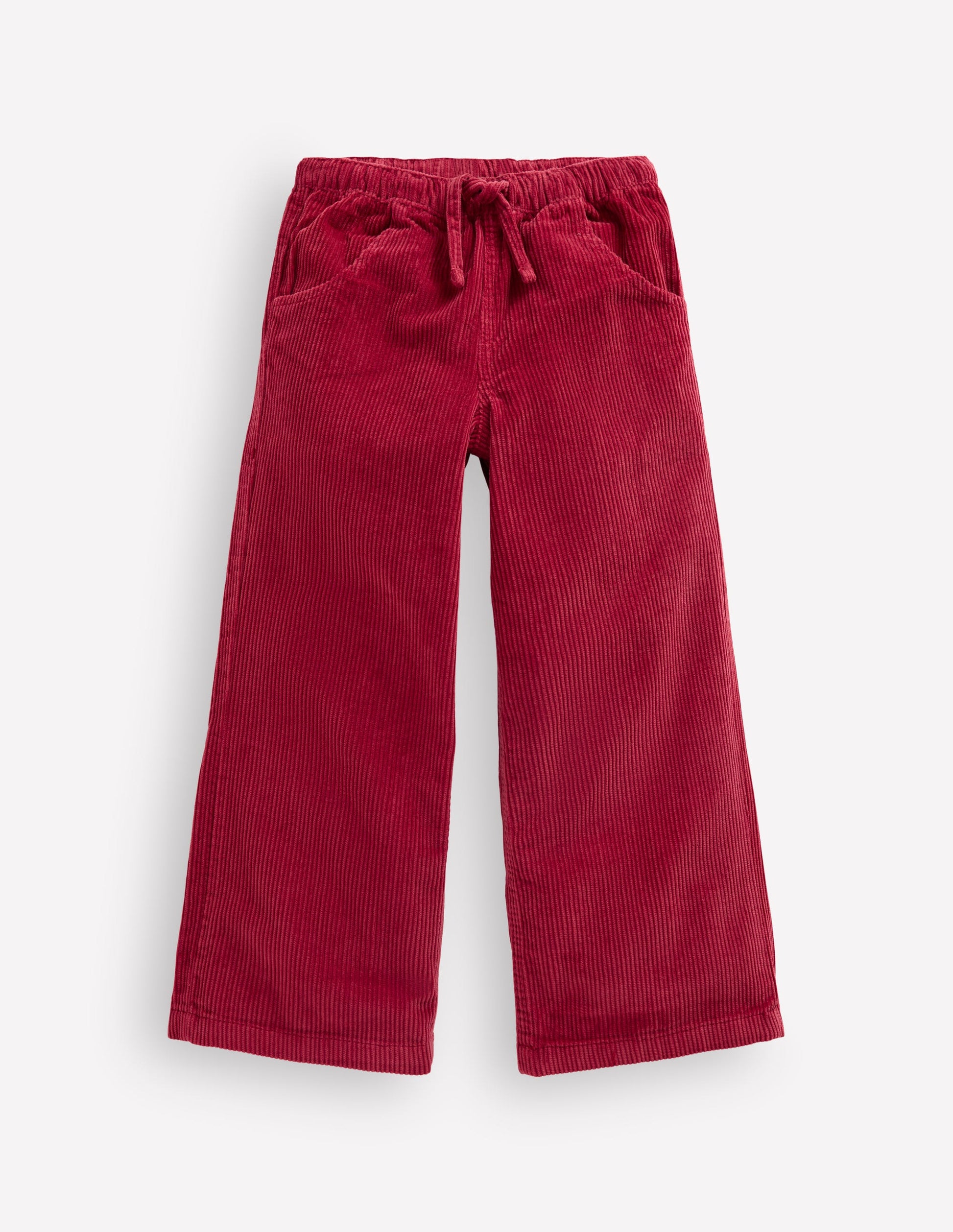 Draw Cord Trousers-Crimson Red Cord-1