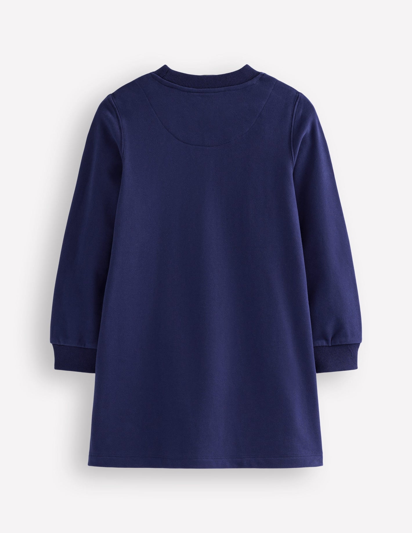 Ida Sweatshirt Appliqué Dress-College Navy Rainbow Hearts