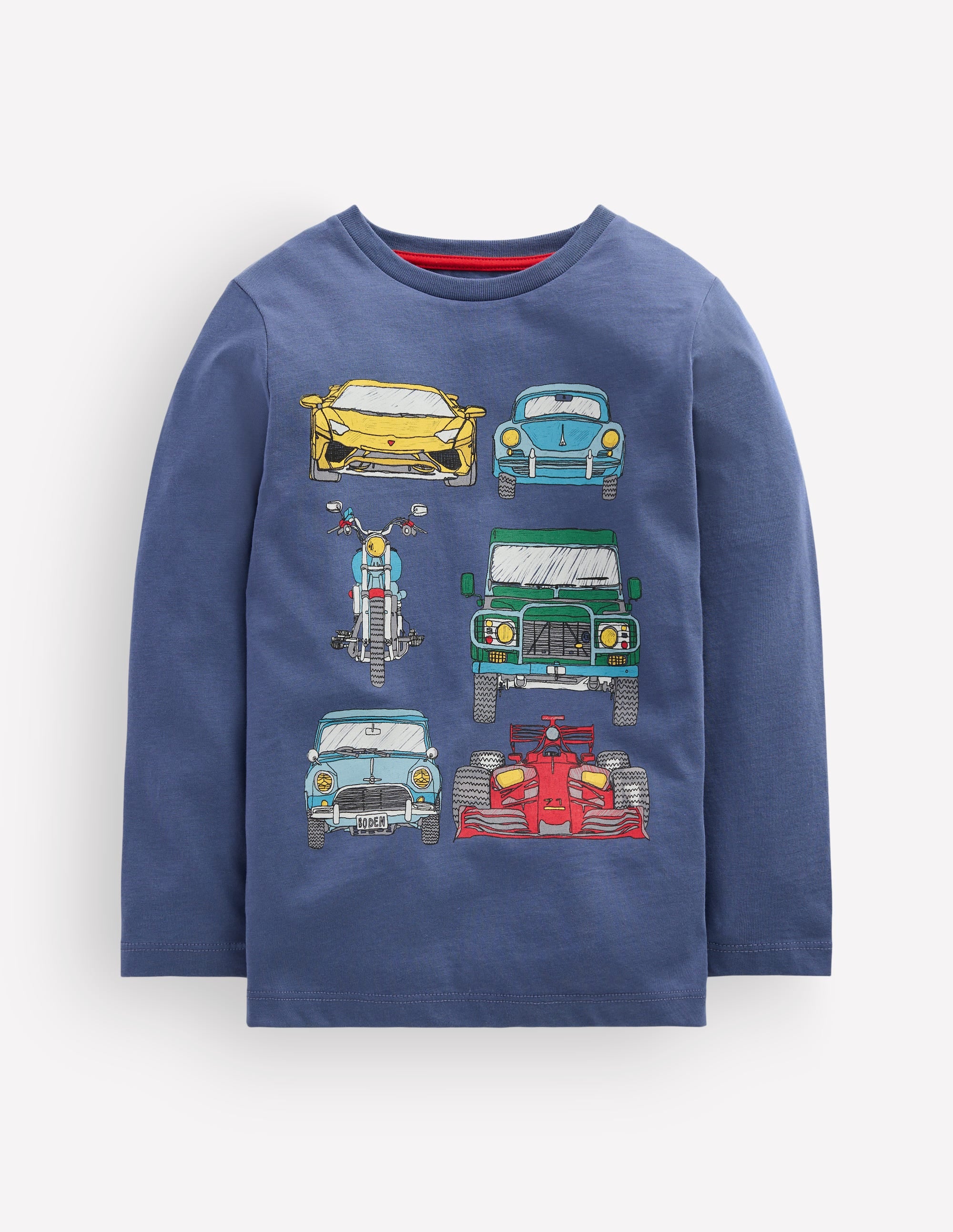 Front & Back T-shirt-Robot Blue Cars - Image 1