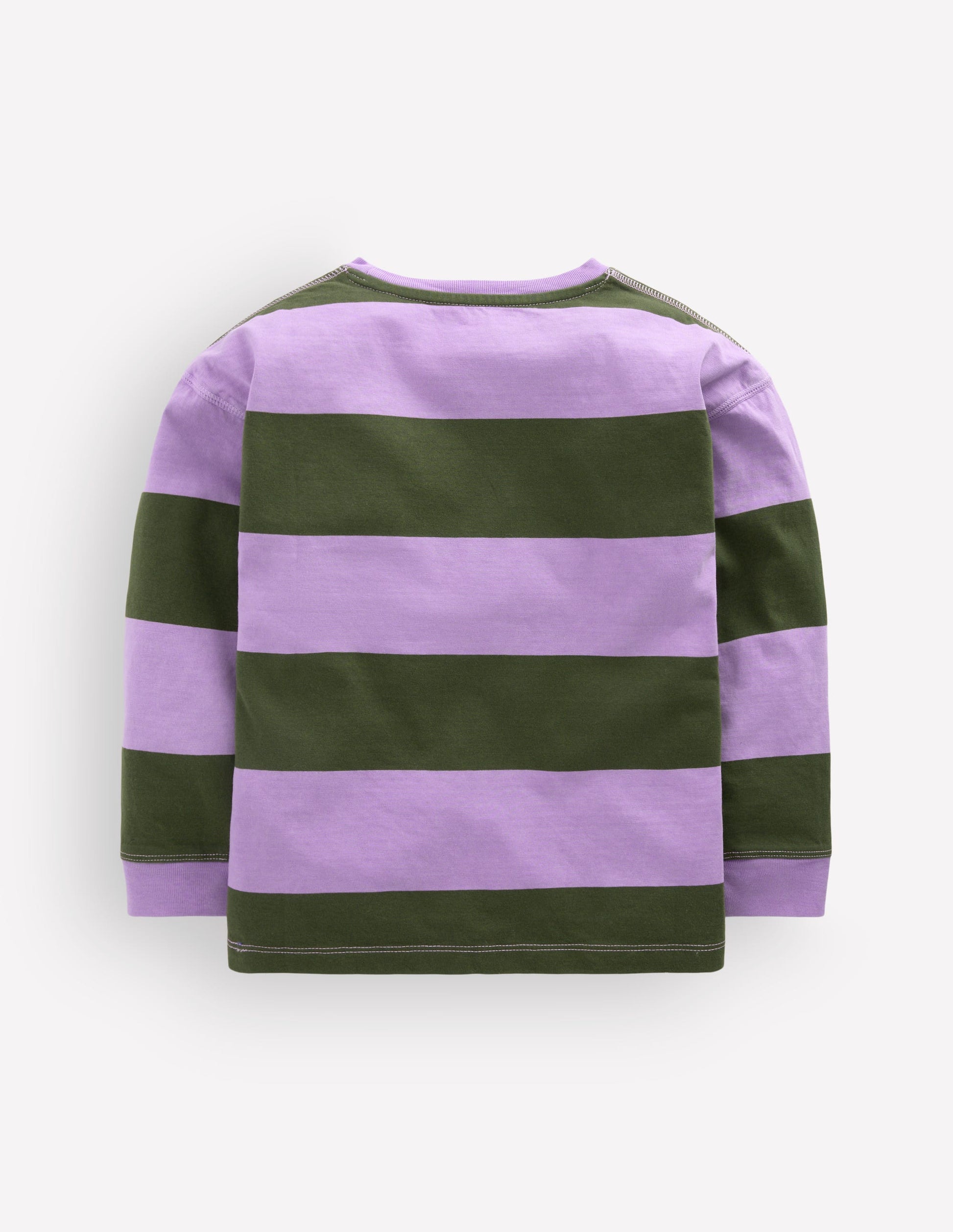 Long Sleeve Garment Dye Tee-Brunswick Green/Floral Purple-3