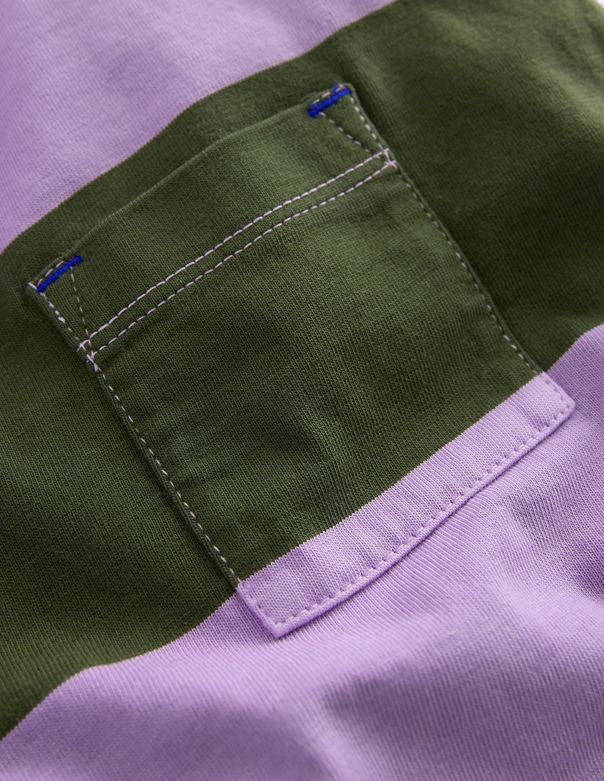 Long Sleeve Garment Dye Tee-Brunswick Green/Floral Purple - Image 4