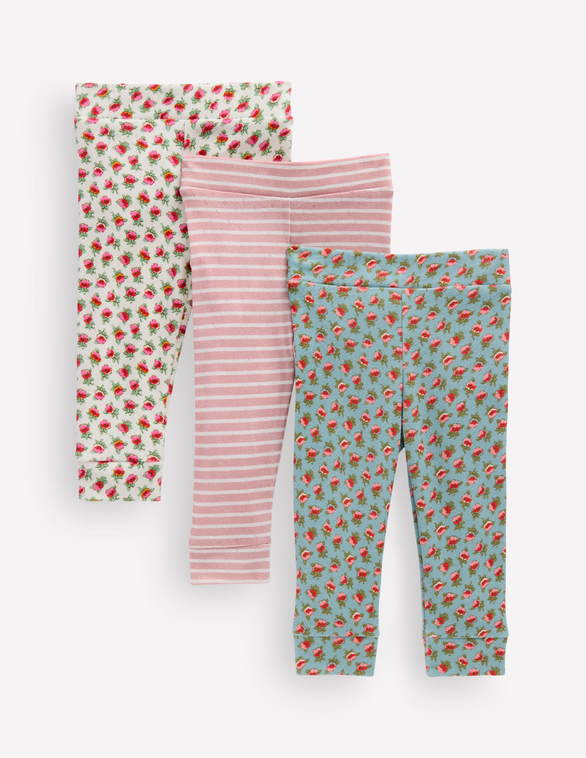 3-pack Pointelle Leggings-Multi Floral-2