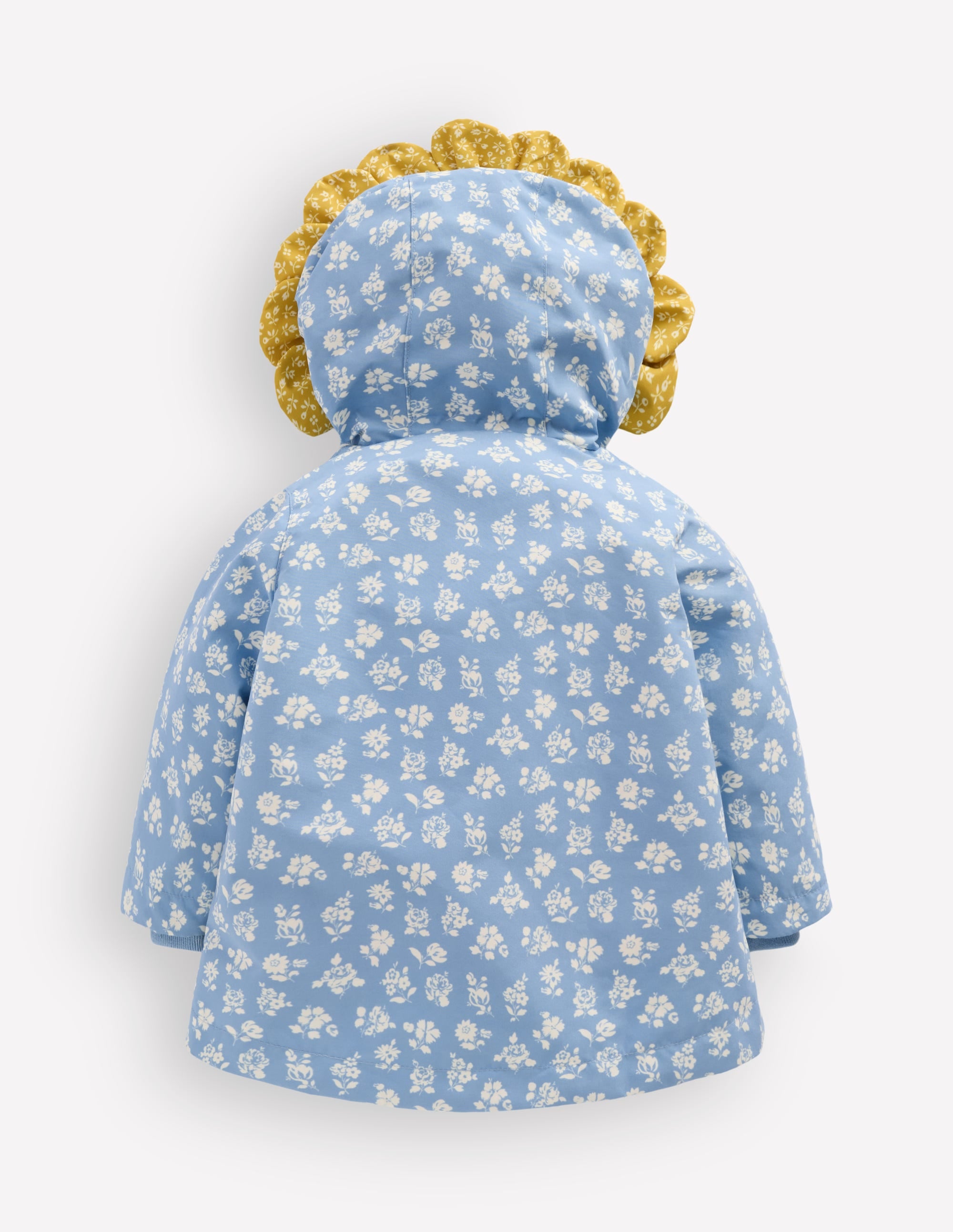 Showerproof Fisherman Coat-Glacier Blue Ditsy Floral - Image 3