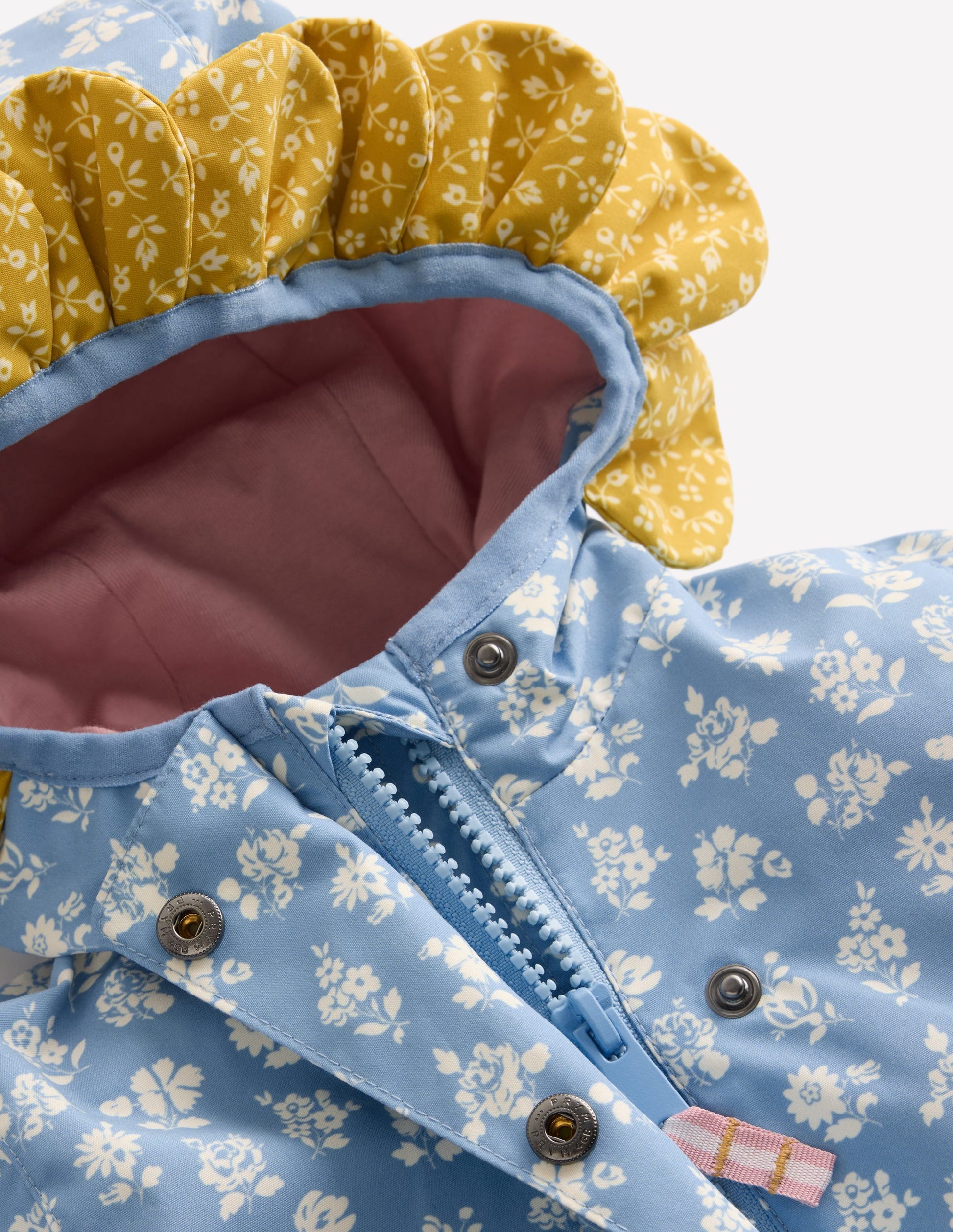 Showerproof Fisherman Coat-Glacier Blue Ditsy Floral-4
