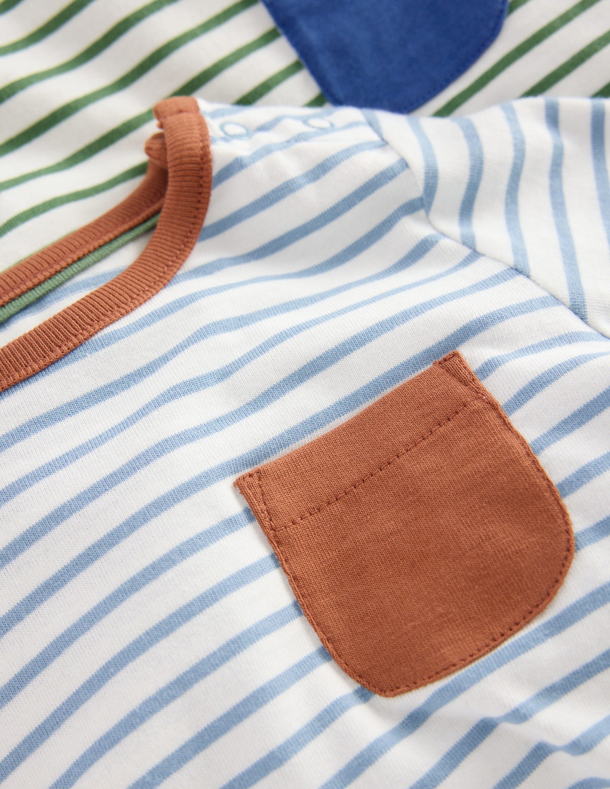 Twin Pack Cotton T-Shirt-Multi Stripe-3