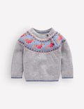Fair isle Jumper-Grey Marl Puppy
