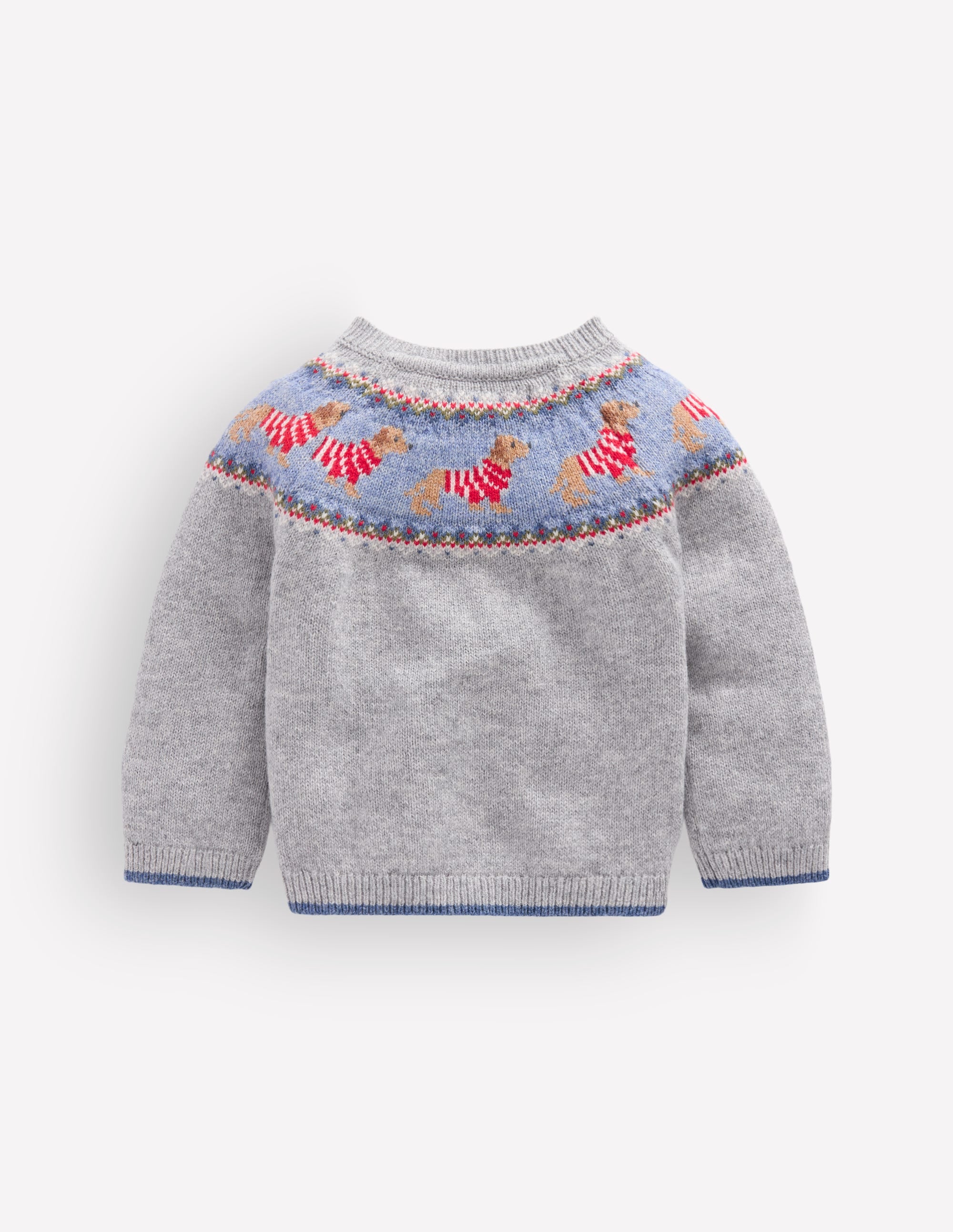 Fair isle Jumper-Grey Marl Puppy - Image 2