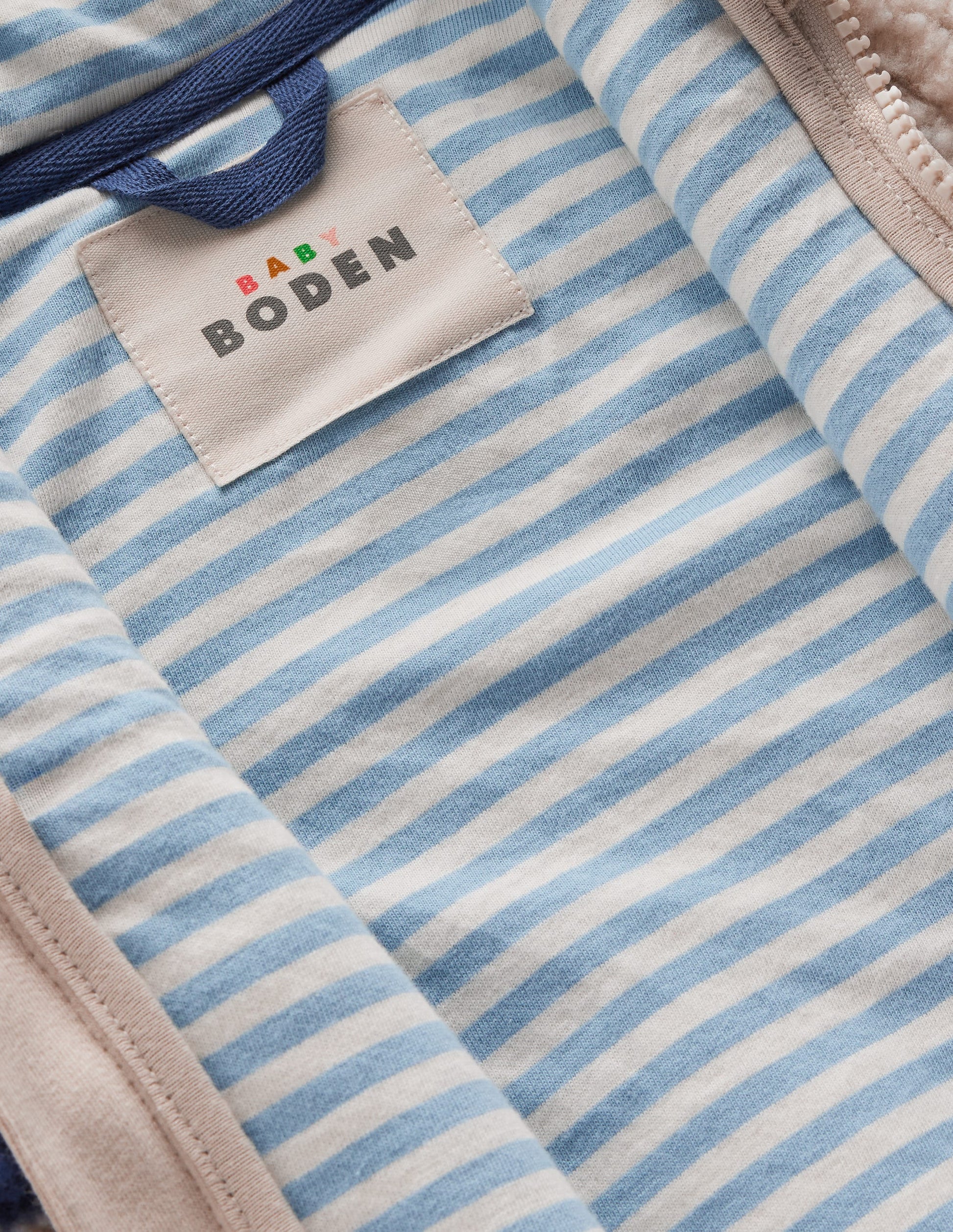 Novelty Cosy Borg Jacket-Navy & Ivory Dog-5