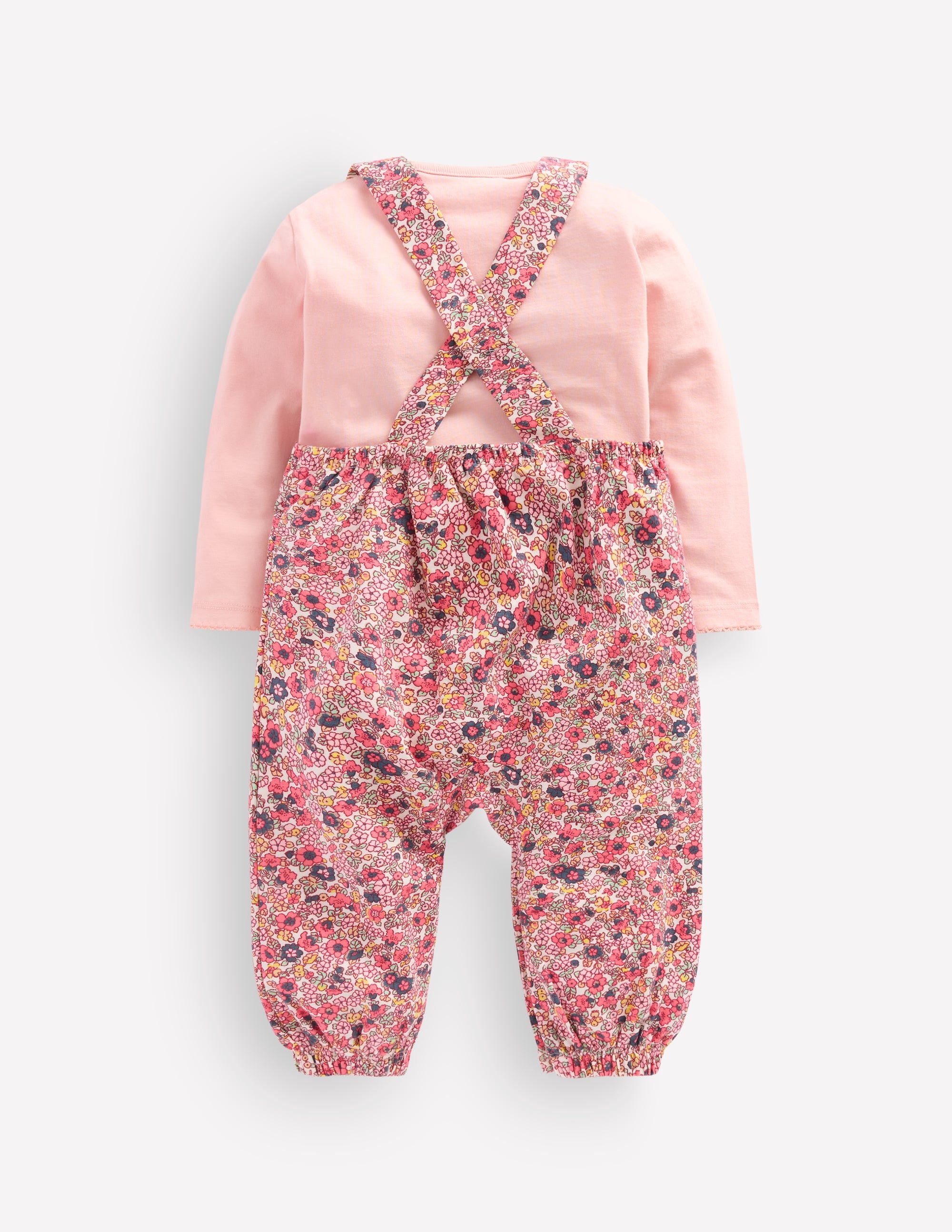 Jersey Dungarees Set-Multi Ditsy Floral - Image 2
