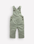 Woven Dungarees-Green Ticking Stripe
