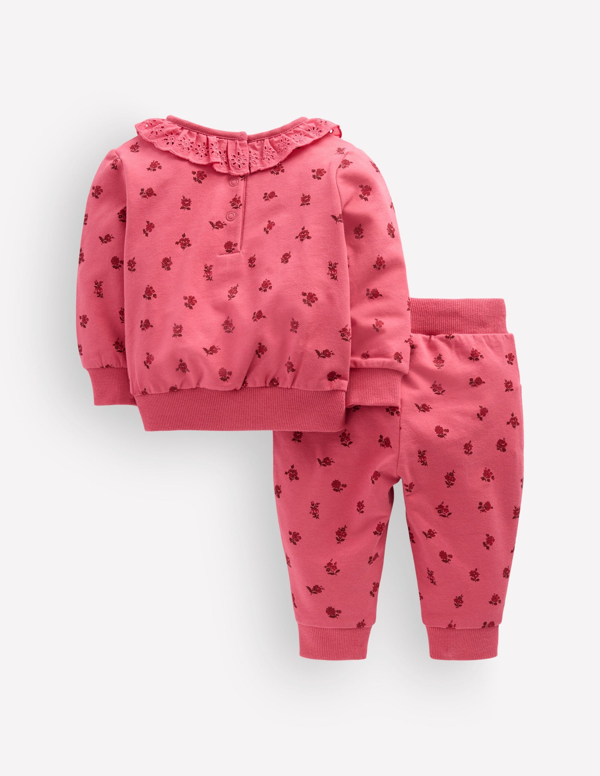 Ruffle Neck Sweat Play Set-Baroque Vintage Rose-2