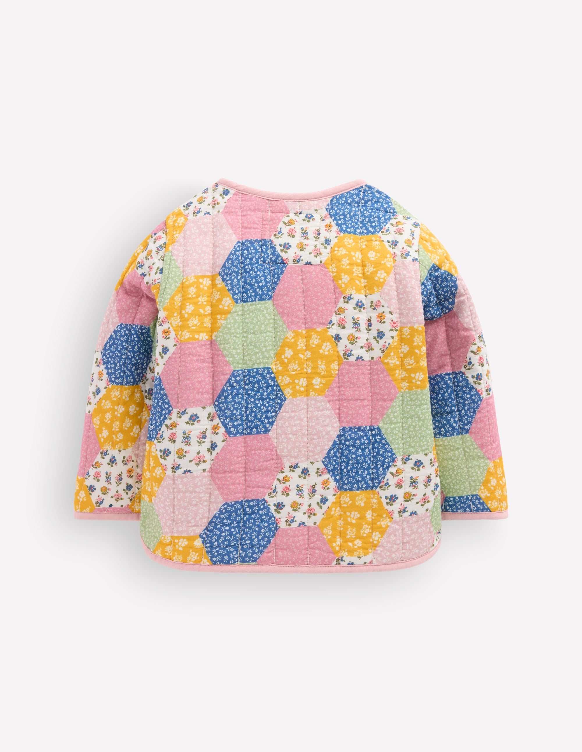 Quilted Jacket-Multi Patchwork Print - Image 3