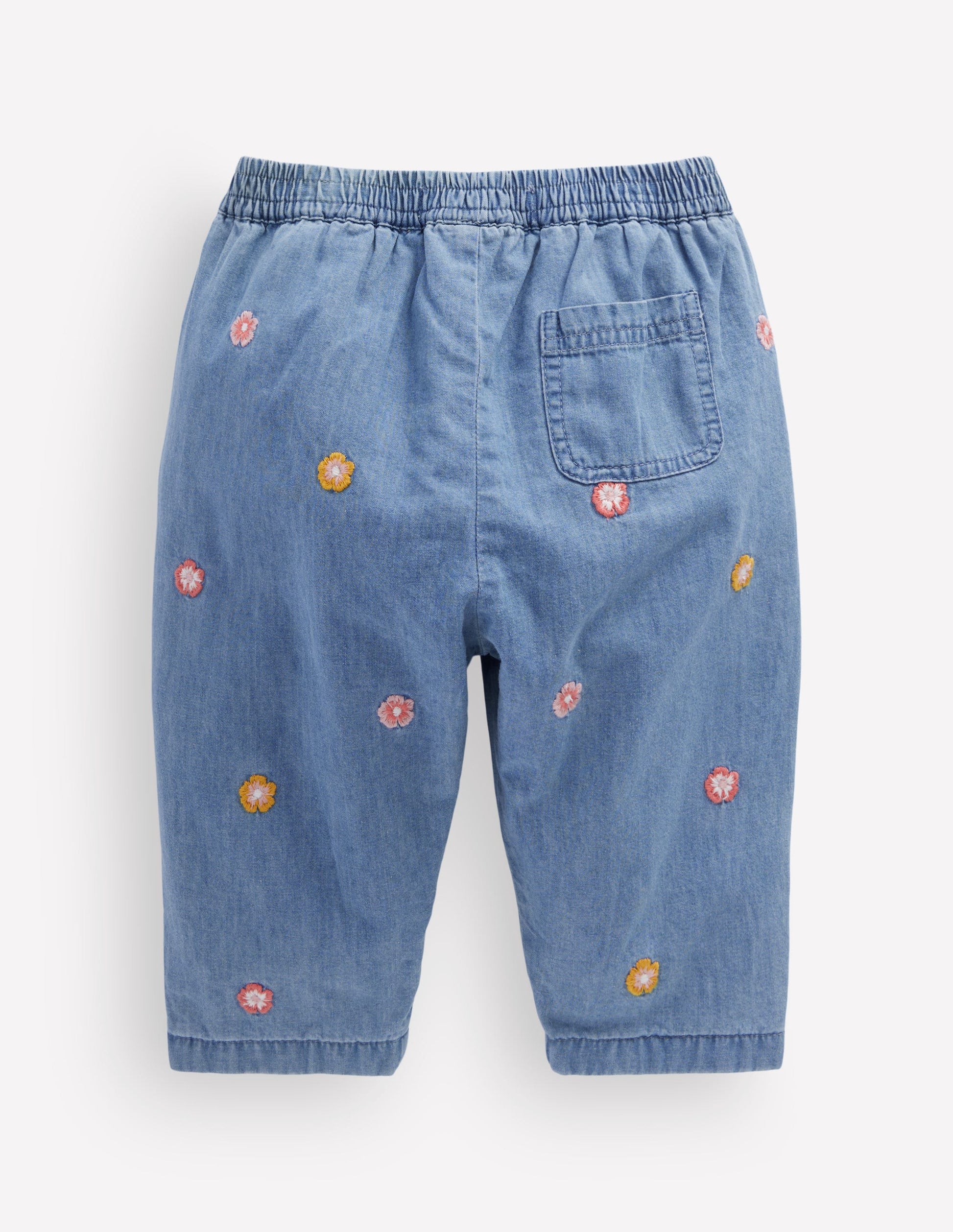 Embroidered Chambray Trousers-Embroidered Chambray-2