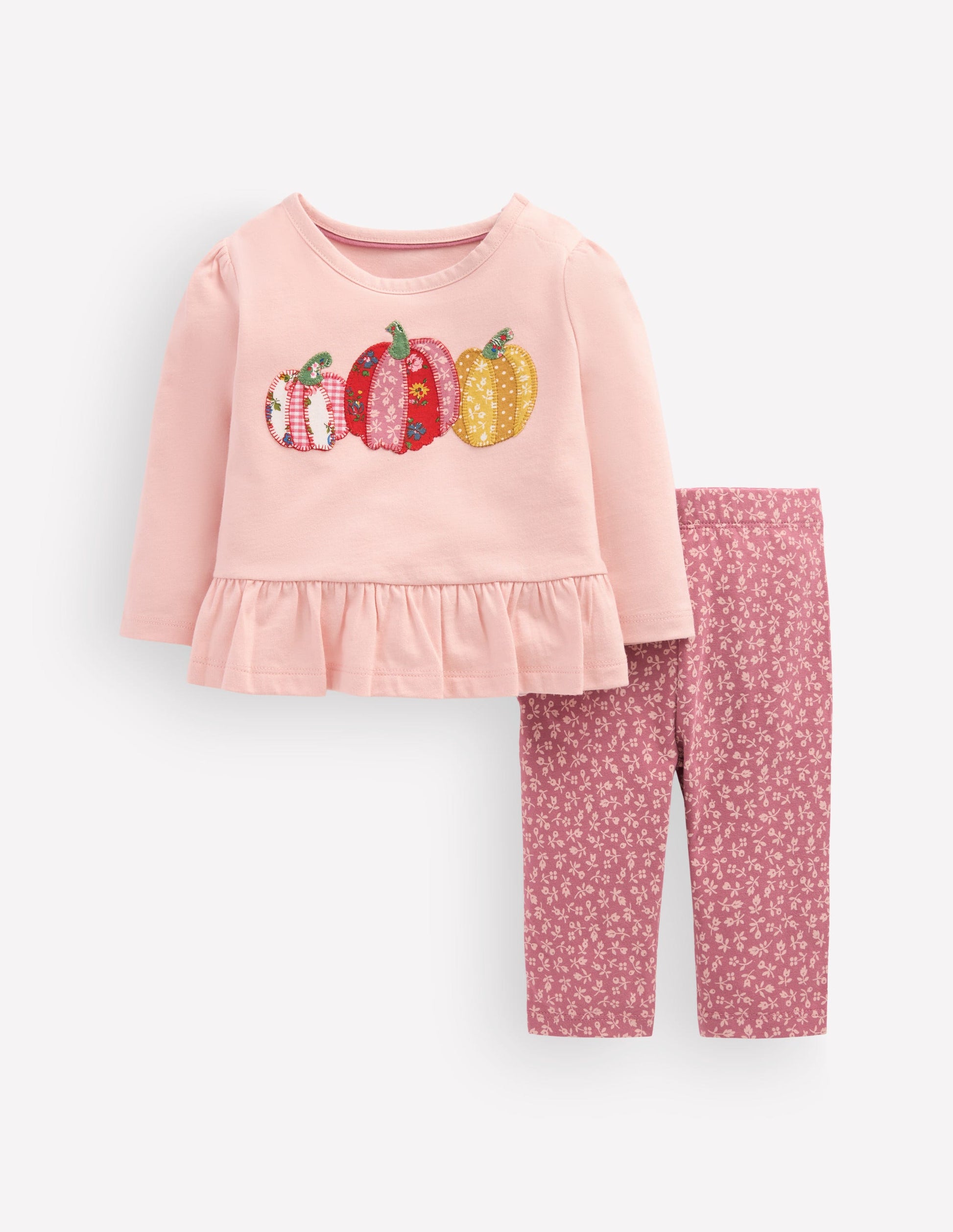 Appliqué Jersey Play Set-Pink Patchwork Pumpkins-3