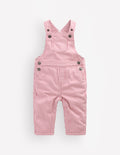 Woven Dungarees-Pink Stripe