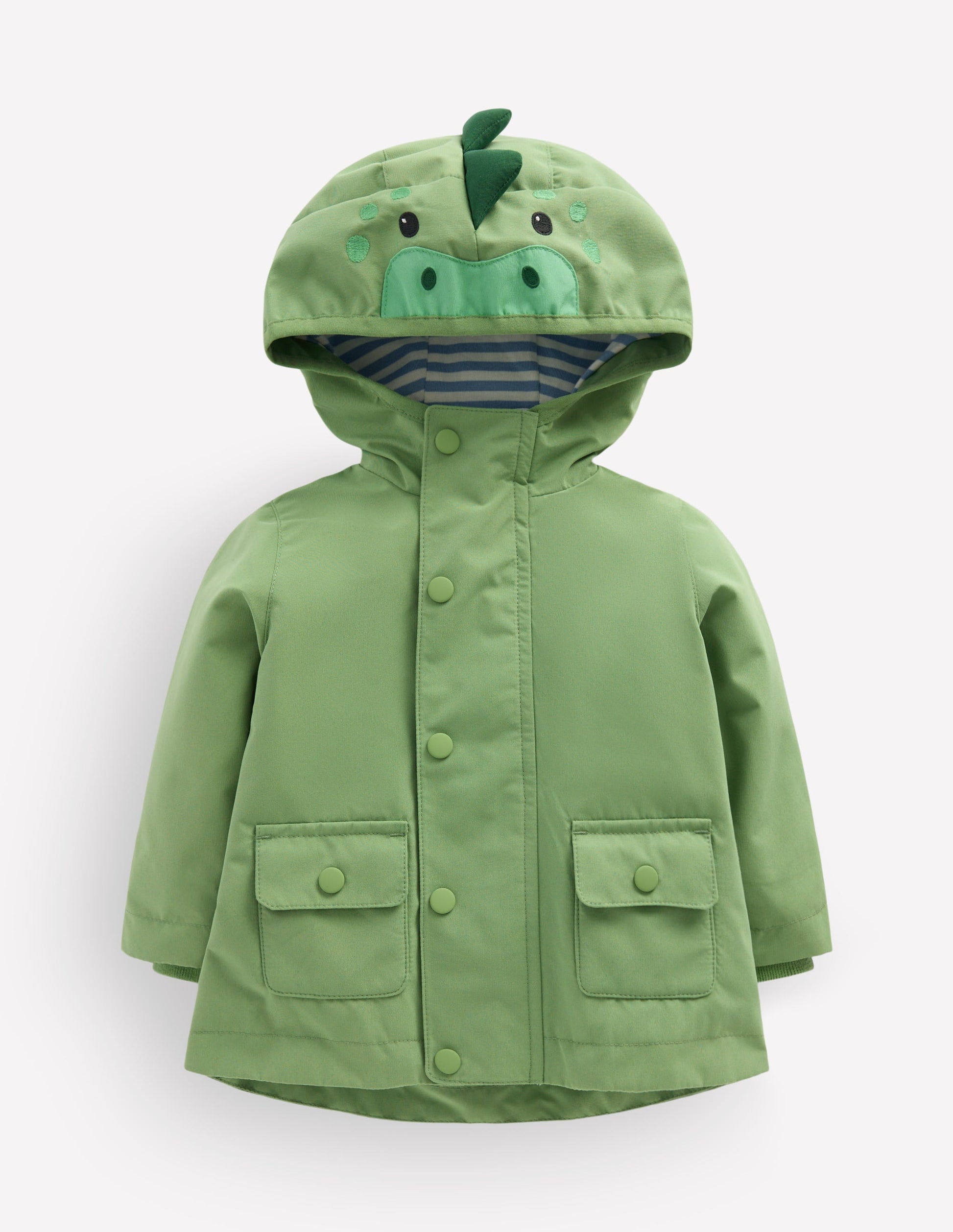 Showerproof Fisherman Coat-Green Dinosaur-1