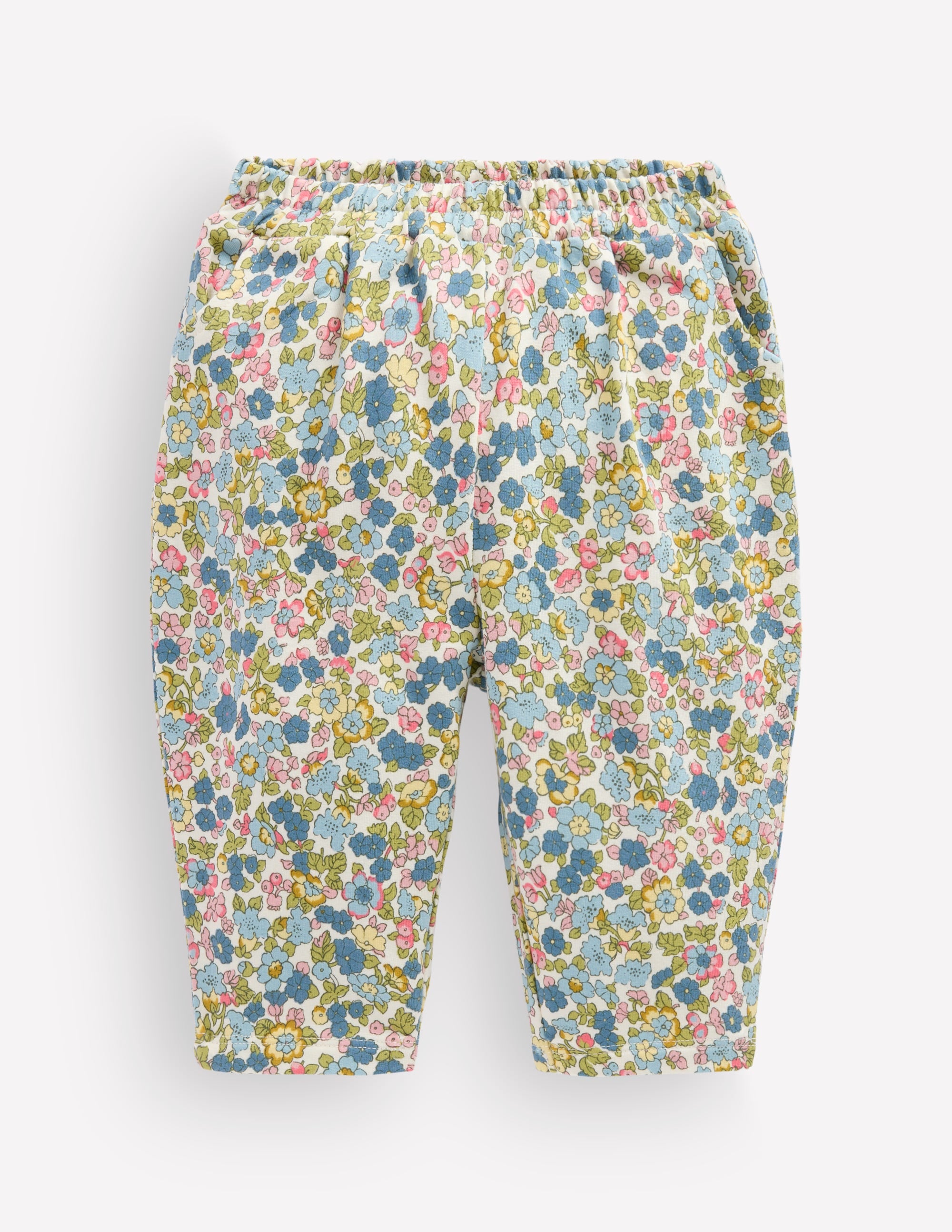 Jersey Pull-on Trousers-Blue Ditsy Floral - Image 1