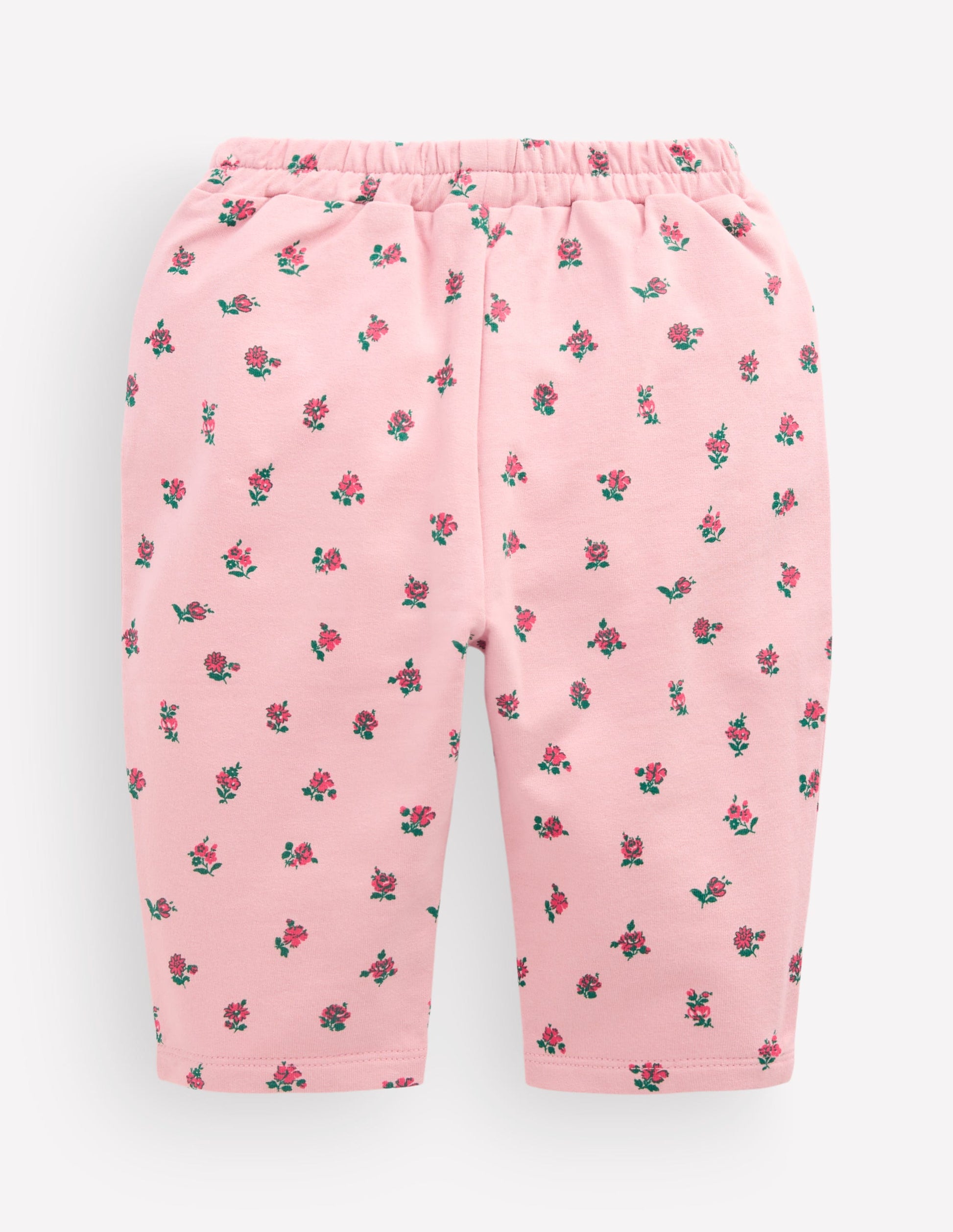 Jersey Pull-on Trousers-Pink Vintage Ditsy Floral-2