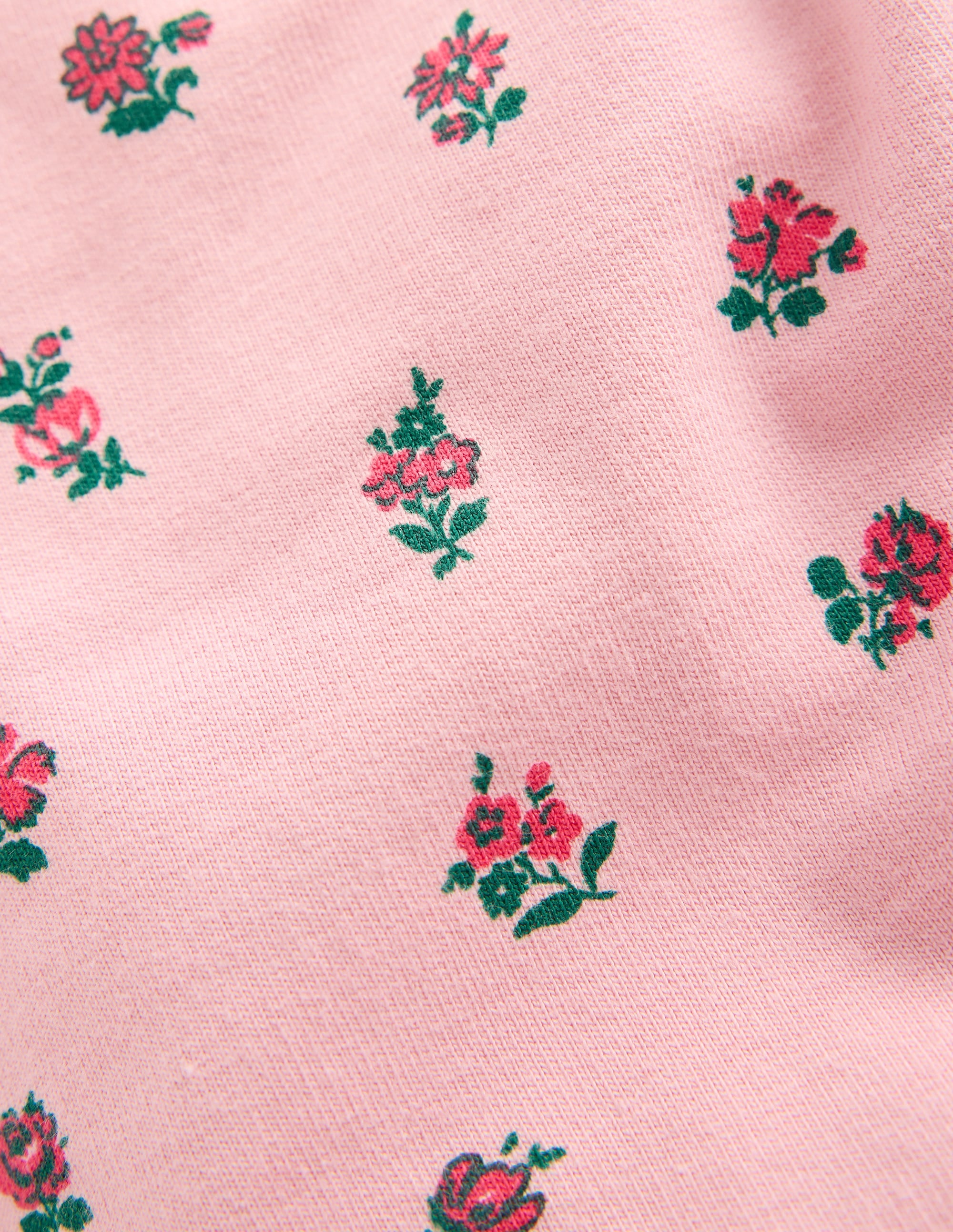 Jersey Pull-on Trousers-Pink Vintage Ditsy Floral - Image 3