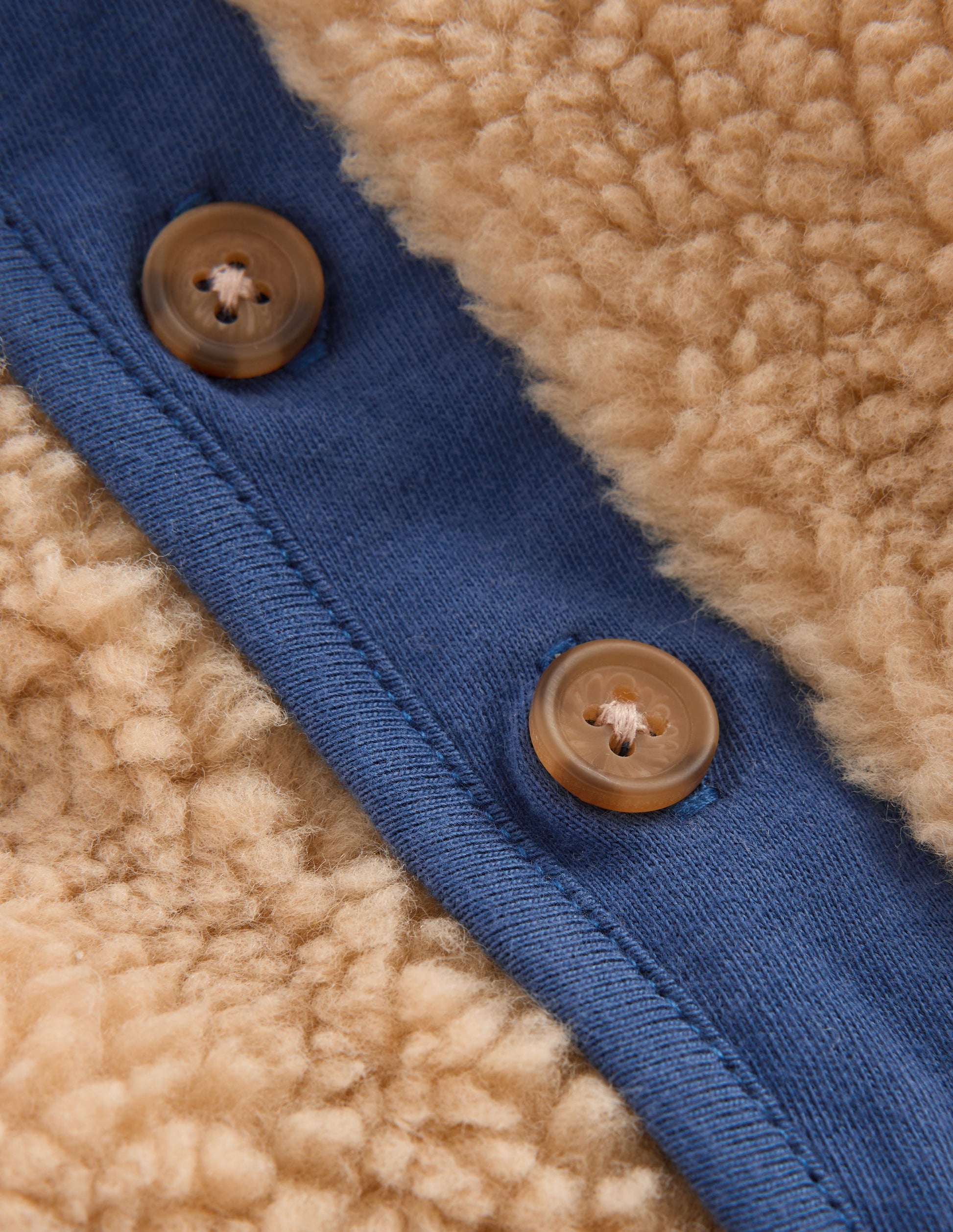 Cosy Borg Button-Down Jacket-Brown/Blue-4